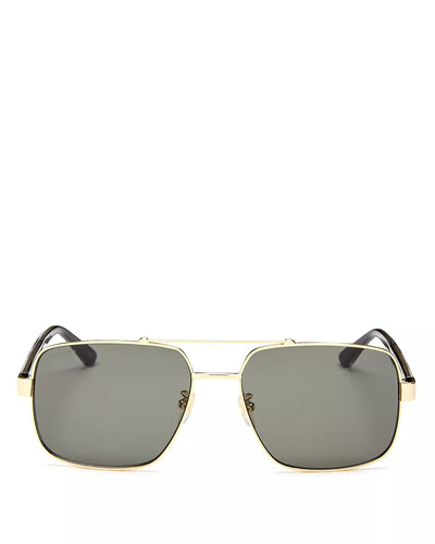 Men's Brow Bar Aviator Sunglasses, 60mm