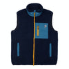 P BEAR COLOUR BLOCK BORG ZIP THRU GILET BODY WARMER