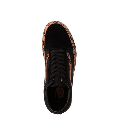 Vans Old Skool Platform Skate Shoe - Black / Leopard