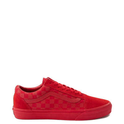 Vans Old Skool Tonal Checkerboard Skate Shoe - Racing Red