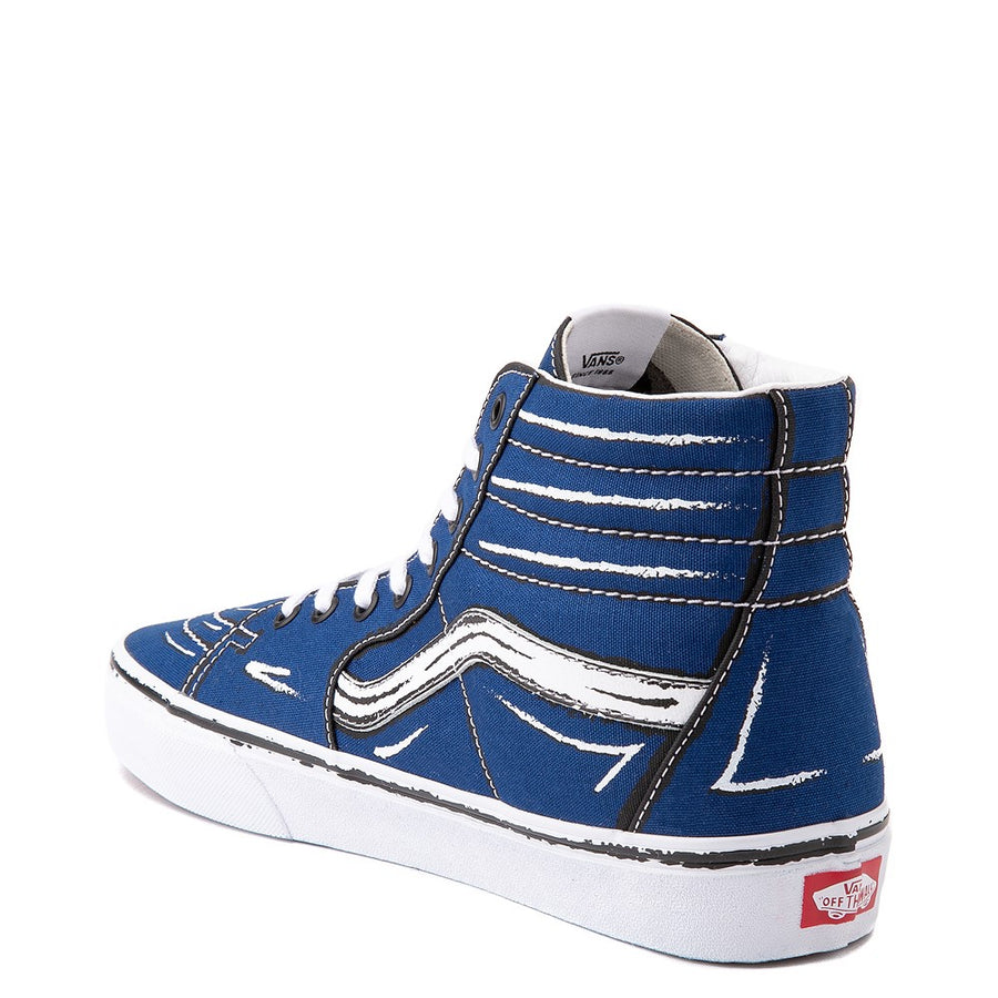 Vans Sk8 Hi Sketch Skate Shoe - True Blue