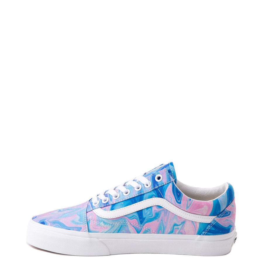 Vans Old Skool Skate Shoe - Pink / Blue Swirl