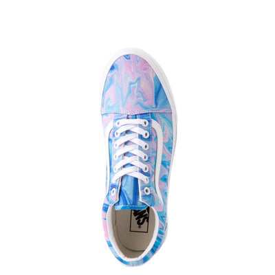 Vans Old Skool Skate Shoe - Pink / Blue Swirl