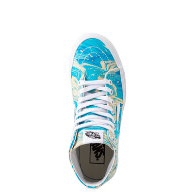 Vans Sk8 Hi Tapered Skate Shoe - Blue / Yellow Swirl