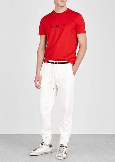 Off-white cotton sweatpants