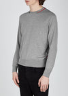 Grey mélange cotton jumper