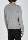 Grey mélange cotton jumper