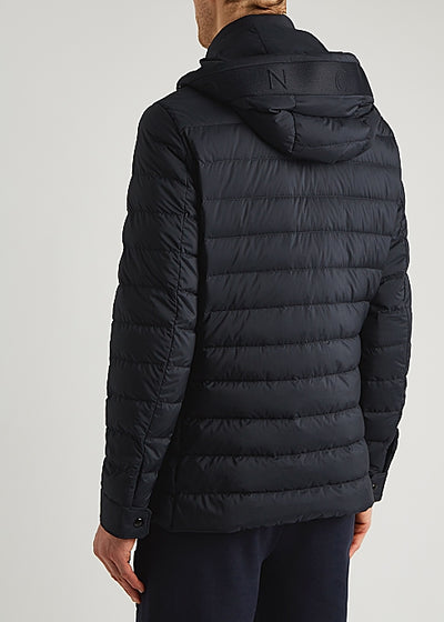 Andreu navy quilted shell jacket