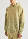 Olive logo hooded cotton sweatshirt