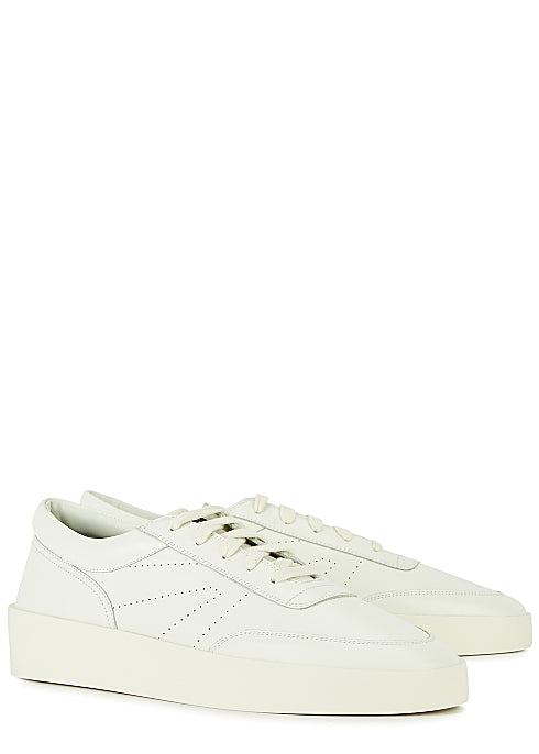 White leather sneakers