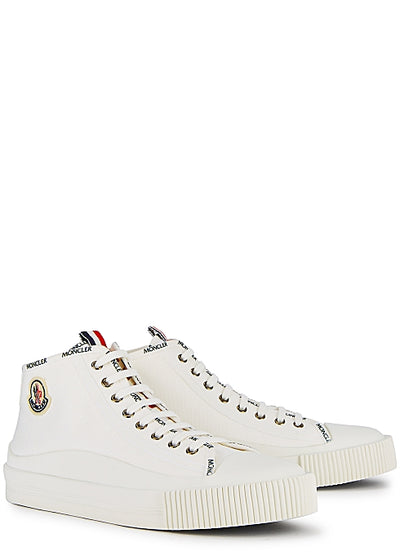 Lissex white canvas hi-top sneakers