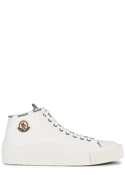 Lissex white canvas hi-top sneakers