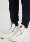 Lissex white canvas hi-top sneakers