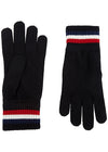 Black wool gloves