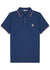 Navy piqué cotton polo shirt