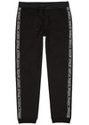 Black logo-print cotton sweatpants