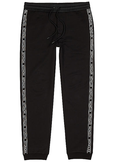 Black logo-print cotton sweatpants