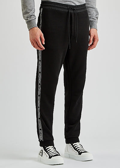 Black logo-print cotton sweatpants