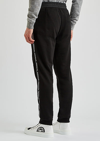 Black logo-print cotton sweatpants