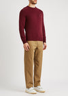 Dark red cashmere jumper