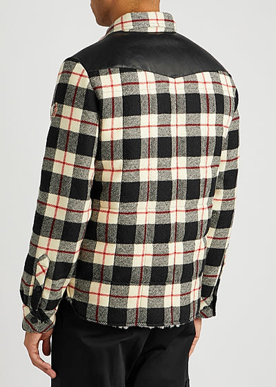 Grenoble Gelt checked padded wool overshirt