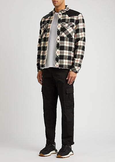 Grenoble Gelt checked padded wool overshirt