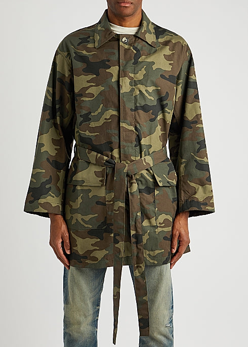 Camouflage-print cotton jacket