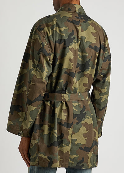 Camouflage-print cotton jacket