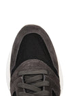 Black panelled mesh sneakers