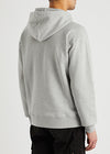 Grey melangé hooded cotton sweatshirt