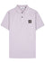 Lilac piqué cotton polo shirt