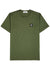 Green logo cotton T-shirt