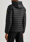 Black quilted shell jacket