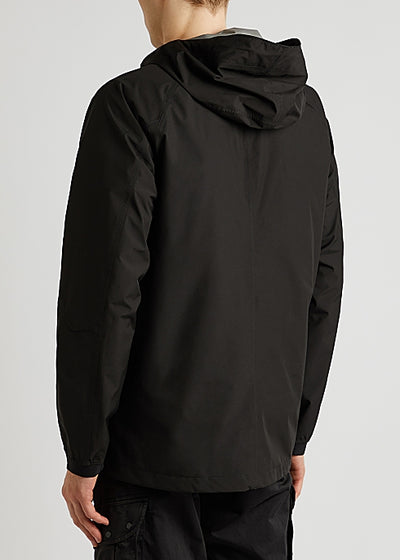 Black layered Gore-Tex shell jacket