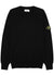 Black logo cotton jumper