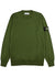 Army green logo cotton jumper