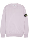 Lilac logo cotton jumper