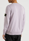 Lilac logo cotton jumper