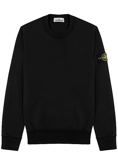 Black logo cotton sweatshirt