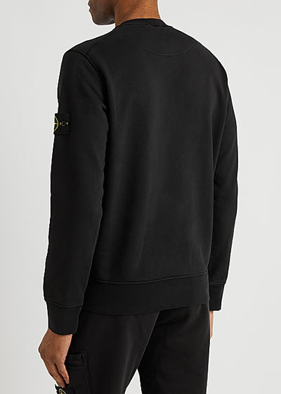 Black logo cotton sweatshirt