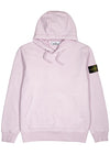 Lilac logo hooded cotton sweatshirt