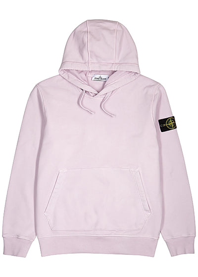 Lilac logo hooded cotton sweatshirt