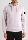 Lilac logo hooded cotton sweatshirt