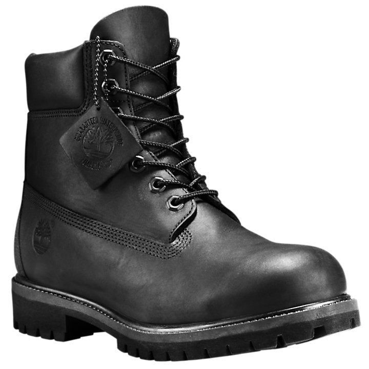 6-INCH PREMIUM WATERPROOF BOOTS - BLACK LEATHER