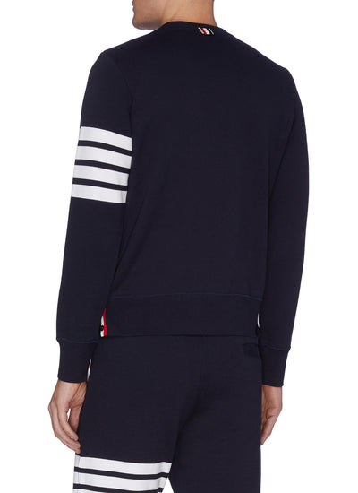 STRIPE SLEEVE CREWNECK SWEATSHIRT