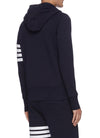 STRIPE SLEEVE ZIP COTTON HOODIE