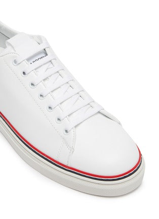 TRICOLOUR WELT DETAIL LEATHER TENNIS SNEAKERS