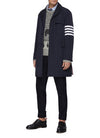 FOUR BAR STRIPE QUILTED CHESTERFIELD COAT