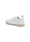 VITELLO CALF LEATHER CABLE KNIT SOLE COURT SNEAKERS