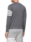 FOUR BAR STRIPE MERINO WOOL KNIT CREWNECK SWEATER